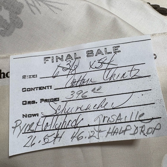 6.375 Yards Schumacher Pyne Hollyhock in Charcoal - Picture 7 of 7